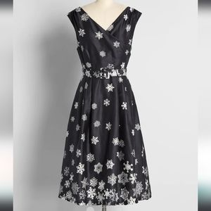 The Snow Must Go On Fit & Flare dress